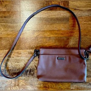 Tommy Hilfiger Tan Leather Crossbody Bag